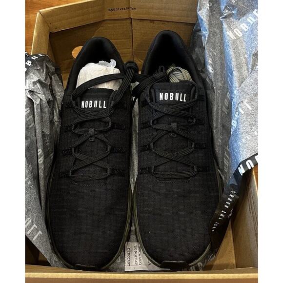 NEW NoBull Ripstop Unisex Sneakers Size Women’s 9.5 Men's 8 Black Lace Up - Picture 10 of 12